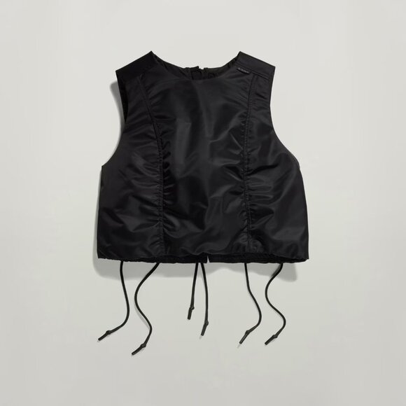 G-Star MA-1 Cropped Sleeveless Padded Top – Dark Black – XS (NWT) - Picture 6 of 11
